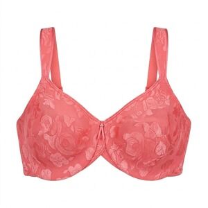 Wacoal Awareness Underwire Bra 85567 Coral Pink Floral Jacquard Lace 40D Womens